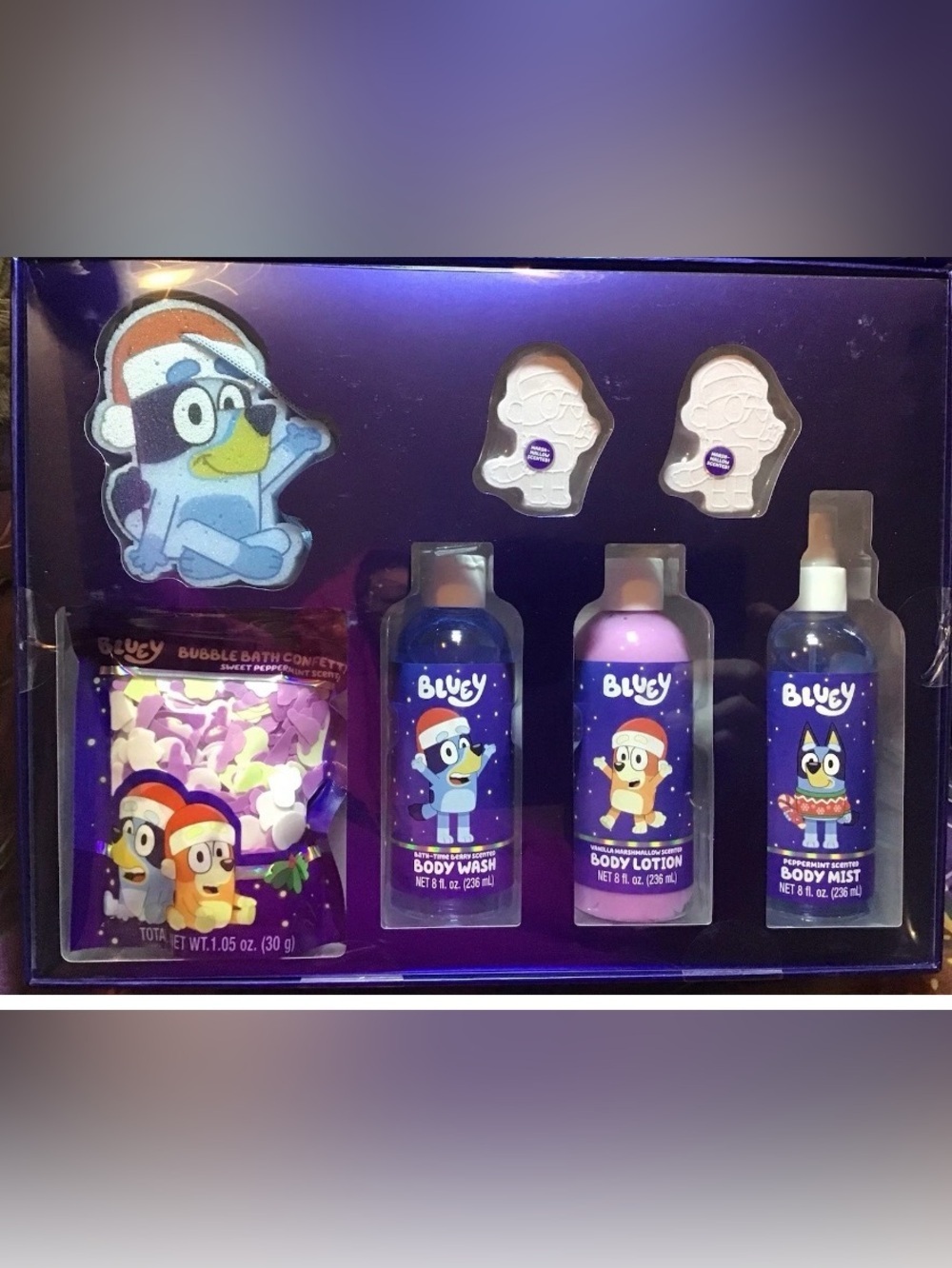 Bluey 7 Piece Deluxe Bath Set By Taste Beauty. New In Box